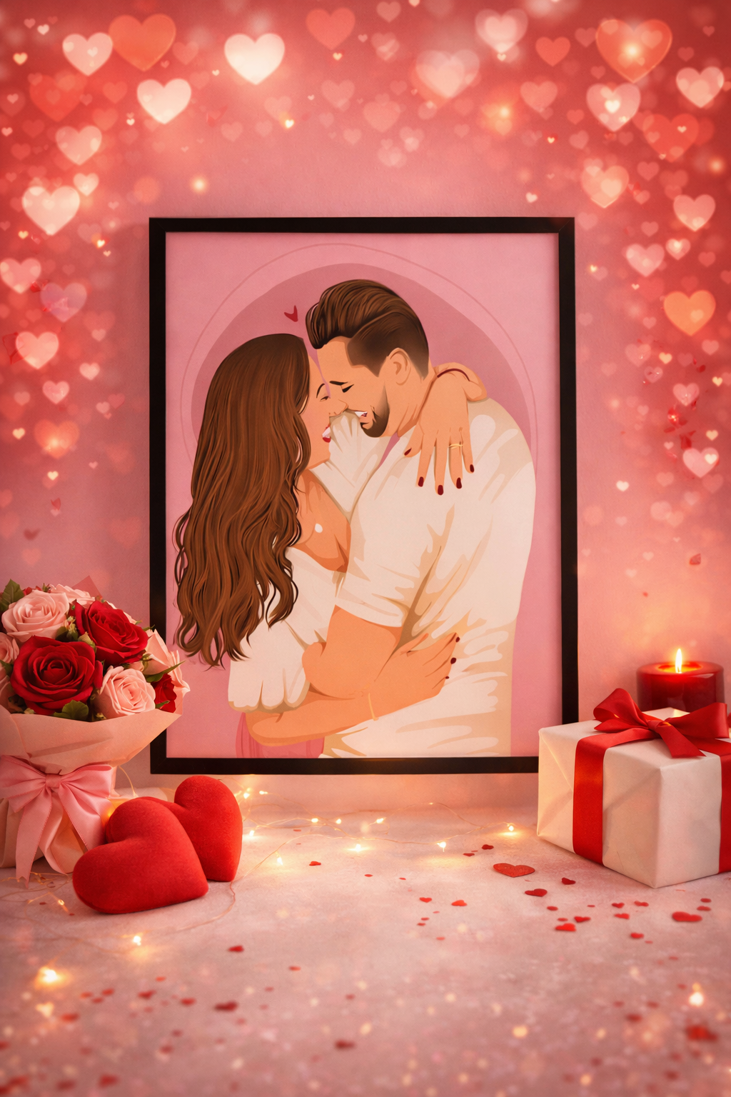 Personalised Wedding Celebration Illustrations-Anastasi Gifts