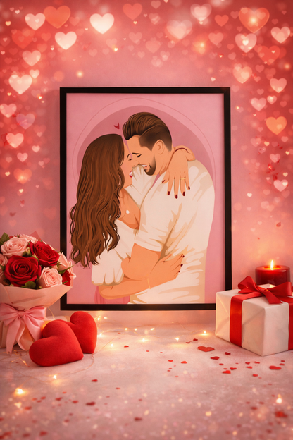 Personalised Wedding Celebration Illustrations-Anastasi Gifts