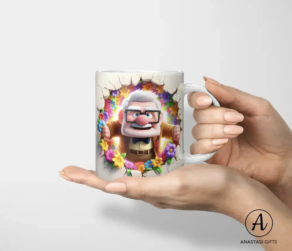 Carl Fredricksen - Up - Mug, Ceramic Mug-Anastasi Gifts