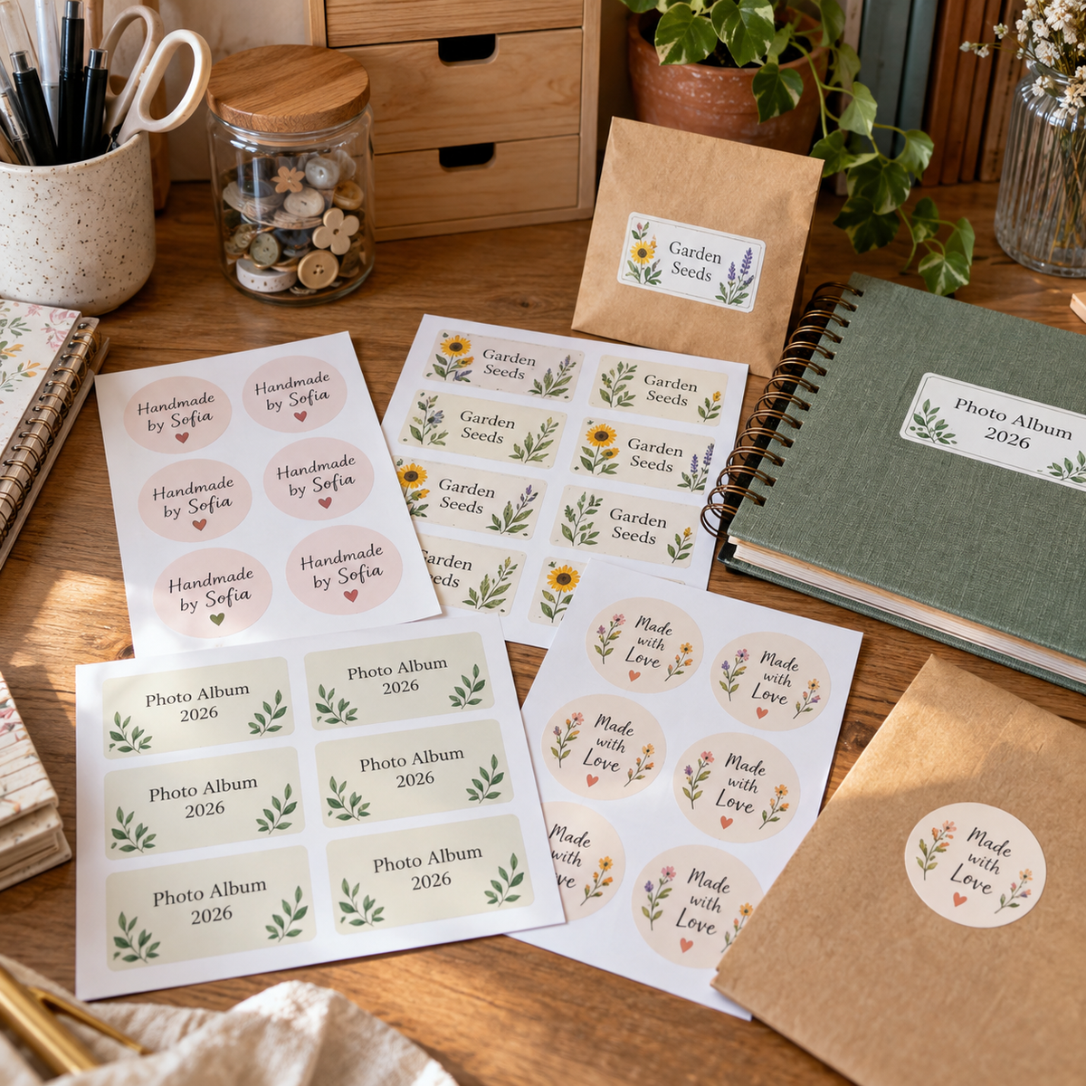 Custom stickers for crafts and personal projects