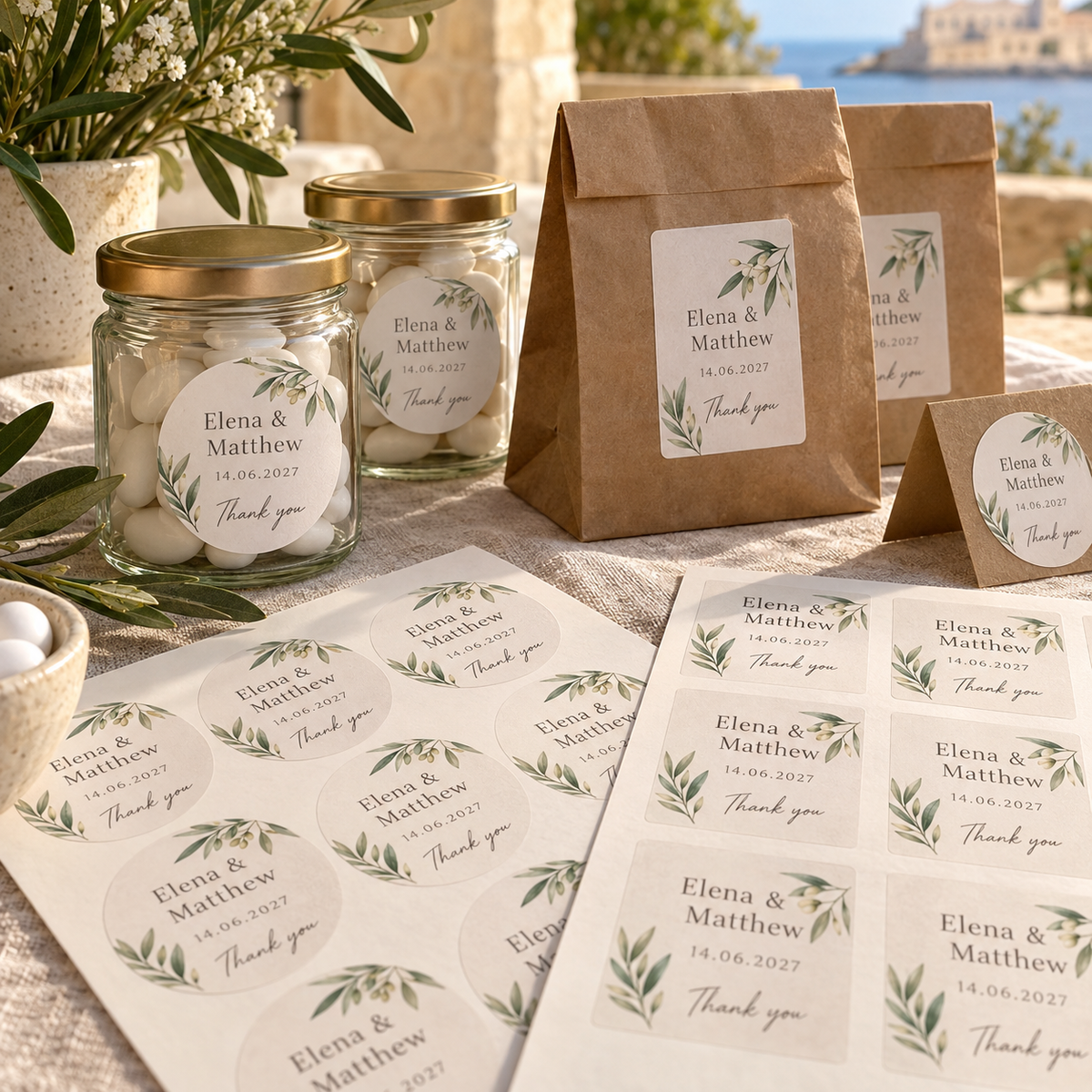 Custom stickers for weddings and events in Malta
