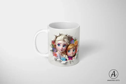 Elsa & Anna (Frozen) - Ceramic Mug-Anastasi Gifts