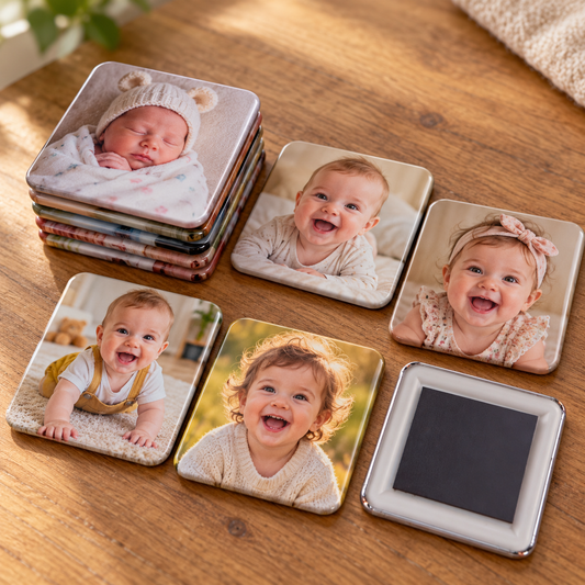 Personalised Baby's First-Year Photo Magnet Set