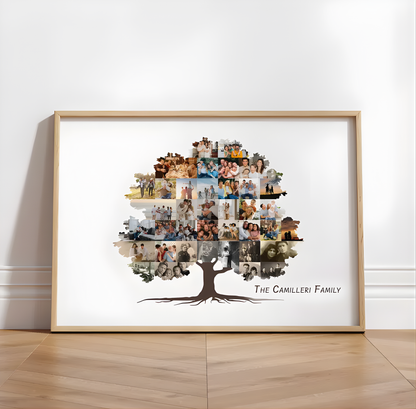 Framed Family Tree Photo Collage | Personalised Family Gift-Anastasi Gifts