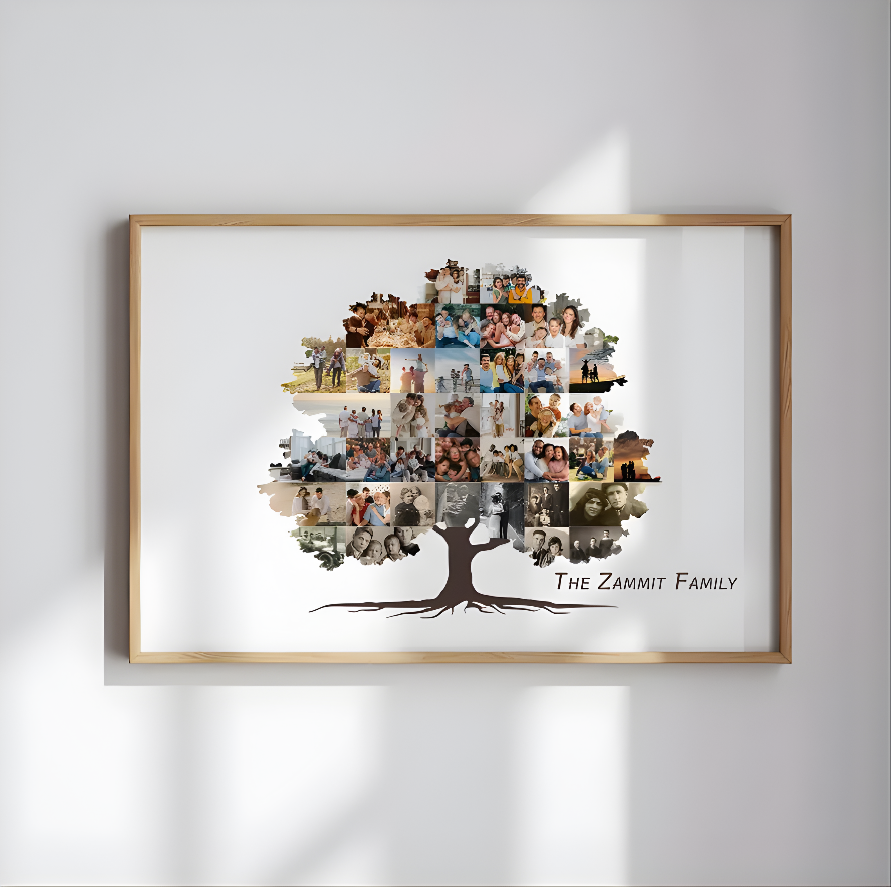Framed Family Tree Photo Collage | Personalised Family Gift-Anastasi Gifts