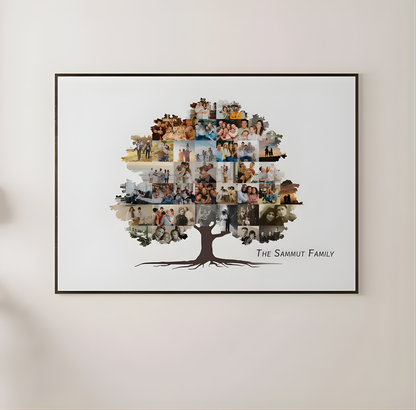 Framed Family Tree Photo Collage | Personalised Family Gift-Anastasi Gifts