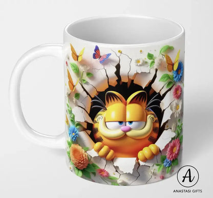 Garfield - Ceramic Mugs - Vibrant 3D Printed-Anastasi Gifts