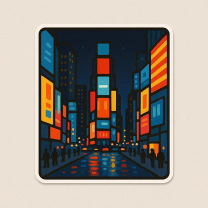New York Iconic Landmarks Sticker- - Statue of Liberty, Empire State, Brooklyn Bridge, Time Square, Chrysler Building & Grand Central-Anastasi Gifts
