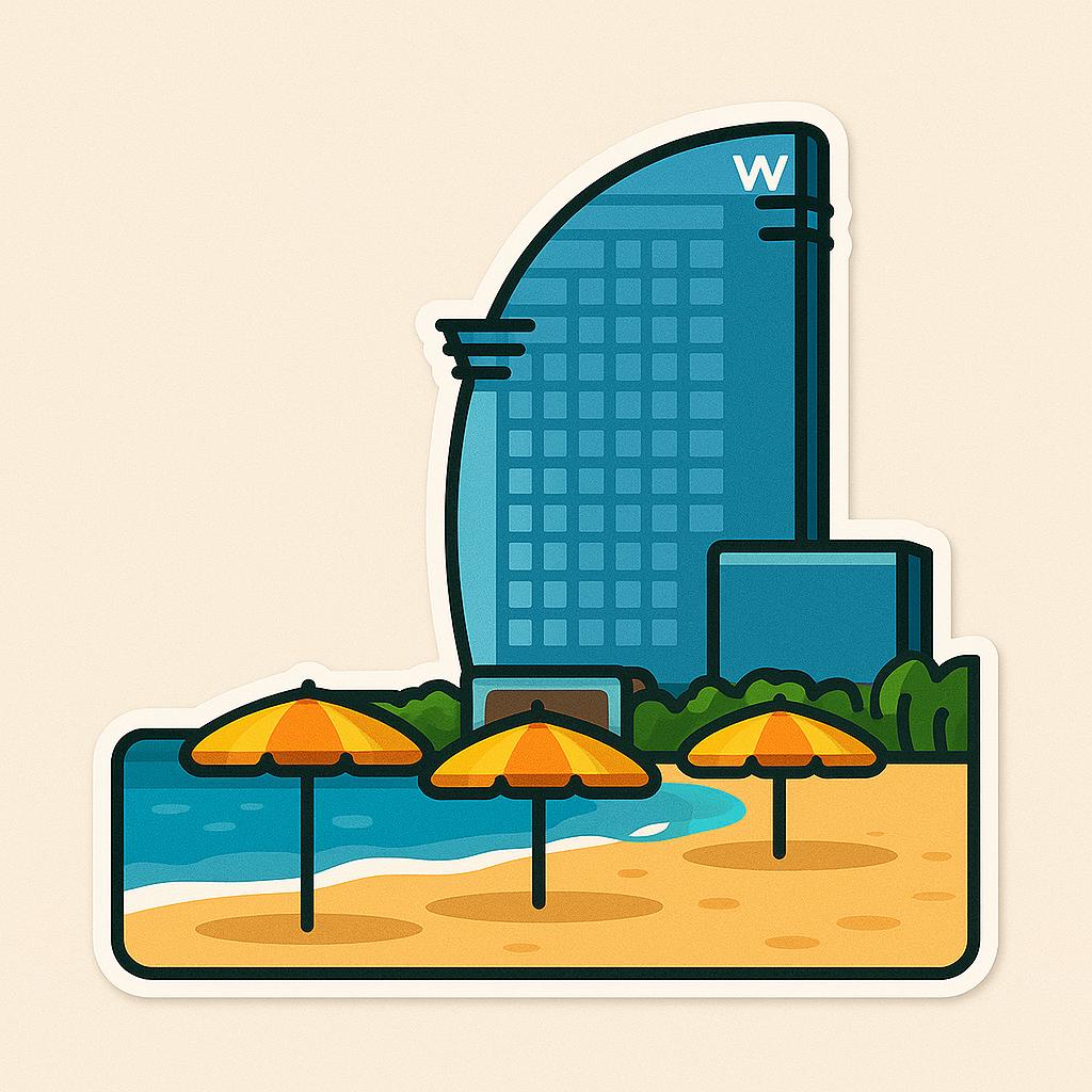 Barcelona Iconic Sticker - Park Gell, La Rambla Street, La Sagrada Famlia, Casa Batll-Anastasi Gifts