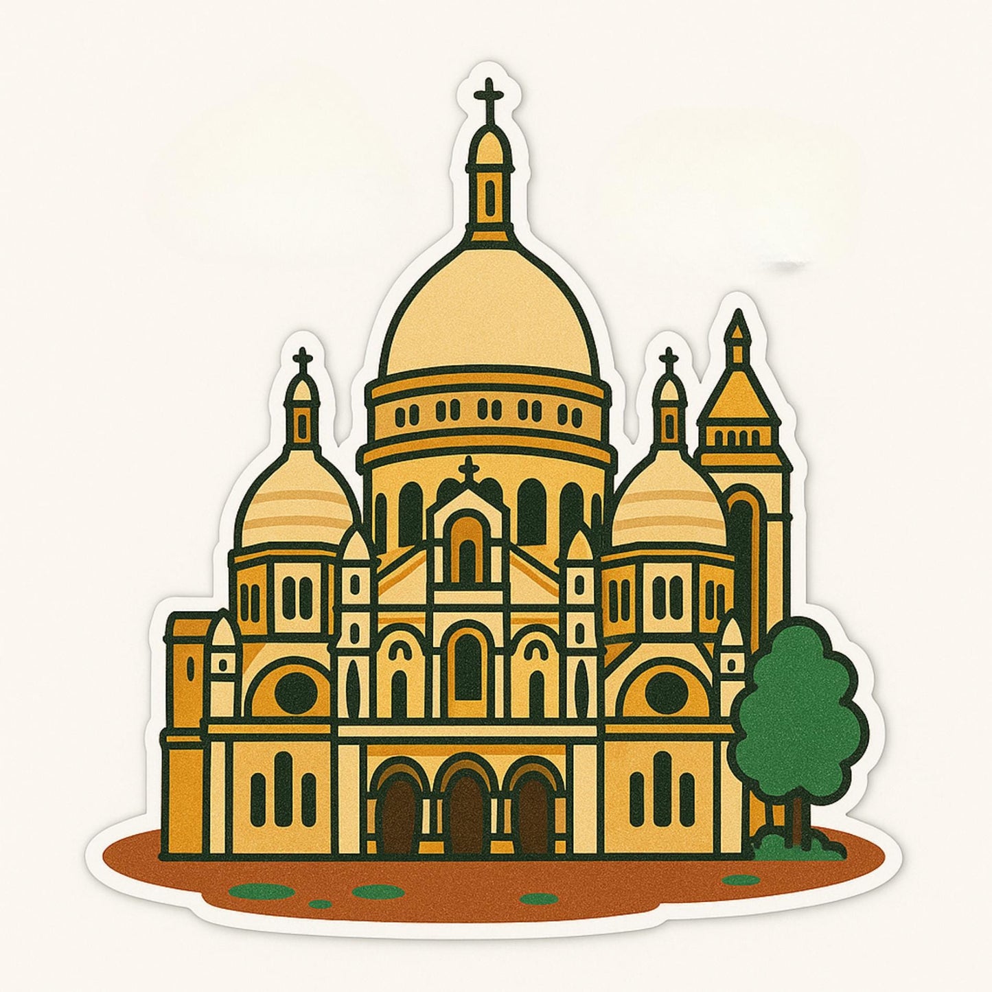 France Landmark Stickers: Eiffel Tower, Louvre, Moulin Rouge-Anastasi Gifts