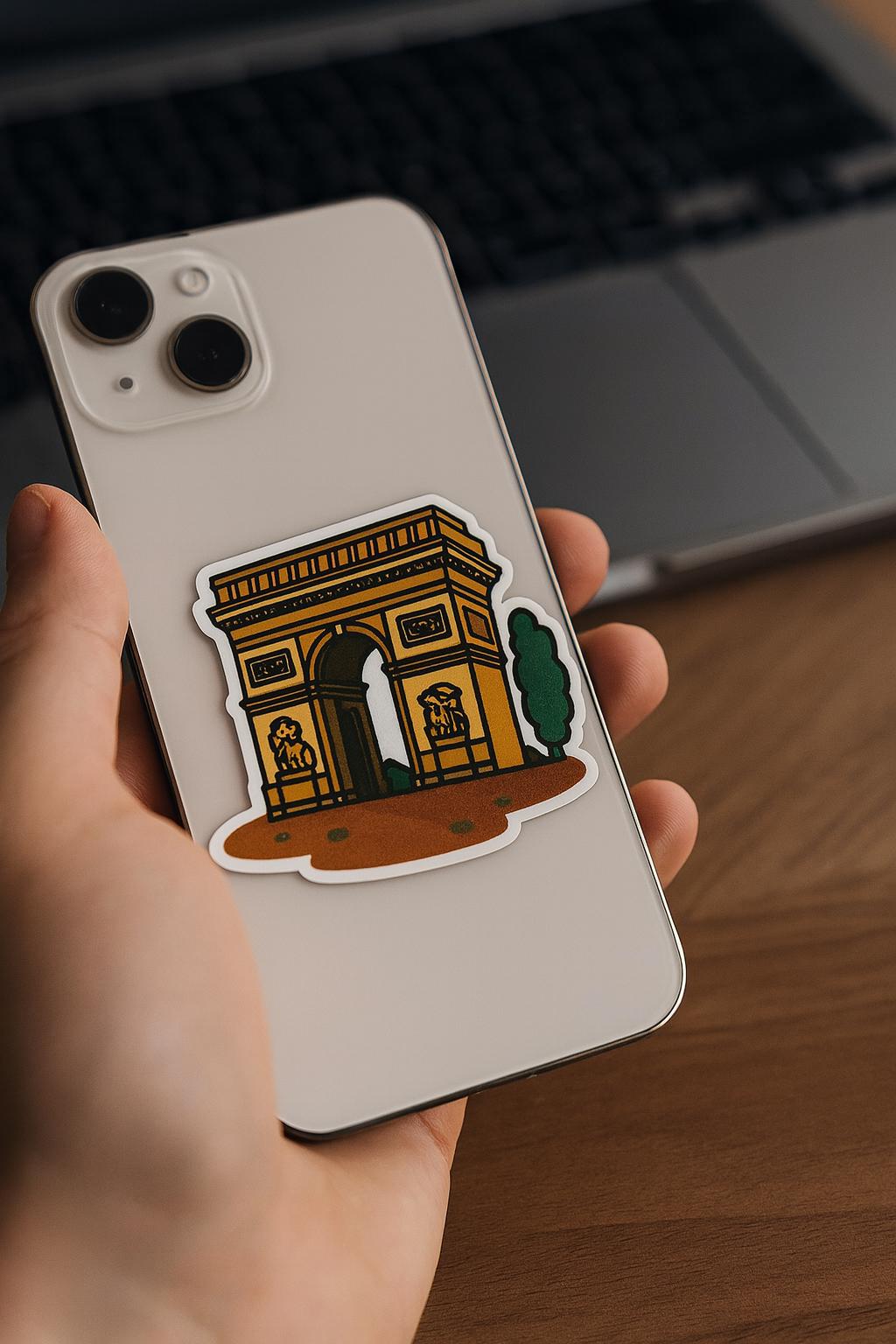 France Landmark Stickers: Eiffel Tower, Louvre, Moulin Rouge-Anastasi Gifts