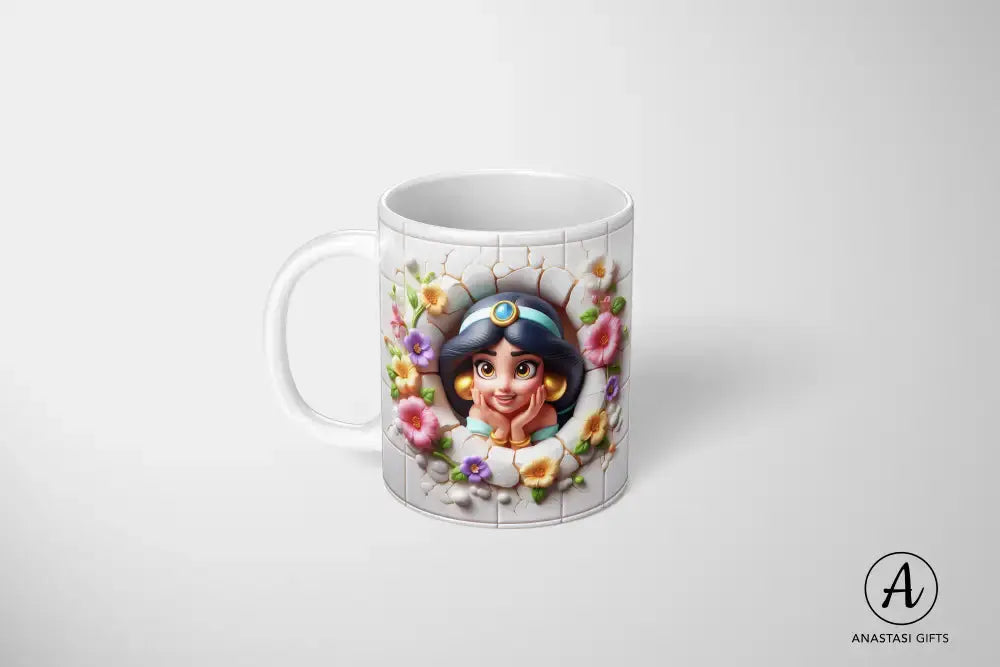 Jasmine (Aladdin) - Ceramic Mugs - Vibrant 3D Printed-Anastasi Gifts
