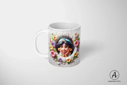 Jasmine (Aladdin) - Ceramic Mugs - Vibrant 3D Printed-Anastasi Gifts
