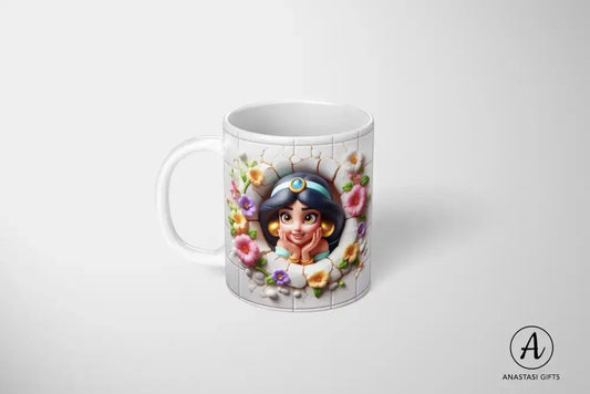 Jasmine (Aladdin) - Ceramic Mugs - Vibrant 3D Printed-Anastasi Gifts