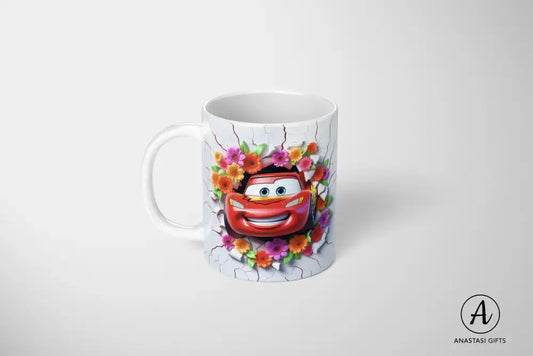 Lightning McQueen (Cars) - Ceramic Mugs - Vibrant 3D Printed-Anastasi Gifts