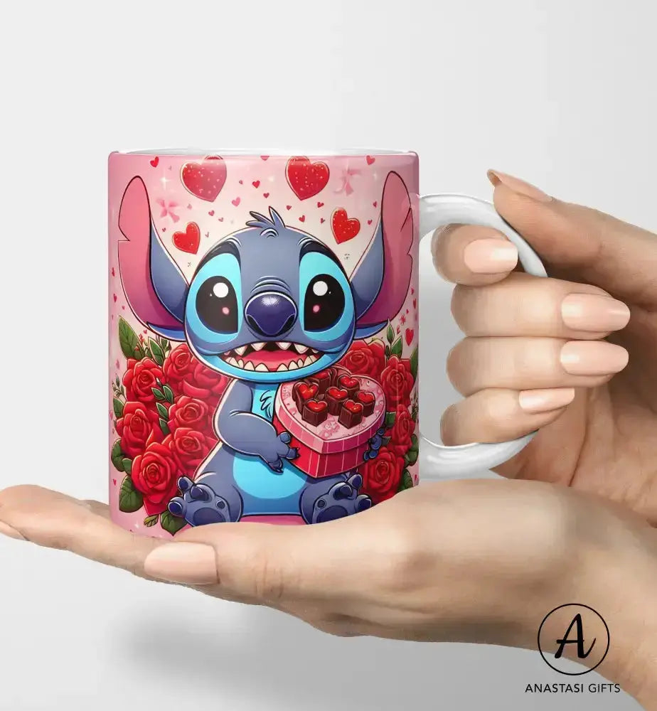 Valentine's Stitch Mug-Anastasi Gifts