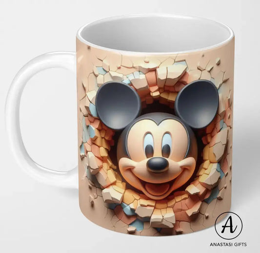Mickey Mouse - Ceramic Mugs - Vibrant 3D Printed-Anastasi Gifts