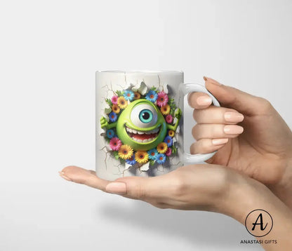 Mike Wazowski (Monsters Inc.) - Ceramic Mugs - Vibrant 3D Printed-Anastasi Gifts