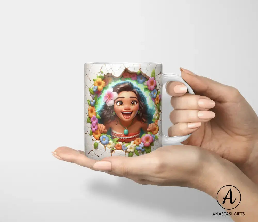 Moana - Ceramic Mugs - Vibrant 3D Printed-Anastasi Gifts