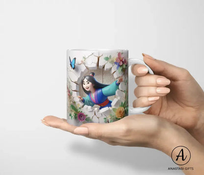 Mulan - Ceramic Mugs - Vibrant 3D Printed-Anastasi Gifts
