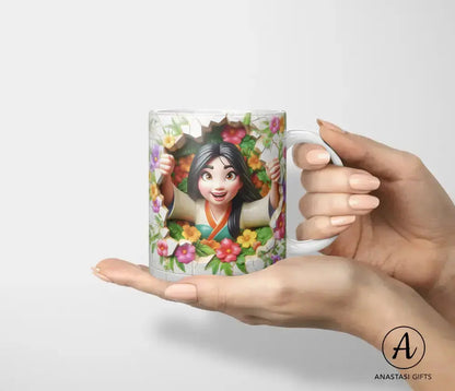 Mulan - Ceramic Mugs - Vibrant 3D Printed-Anastasi Gifts