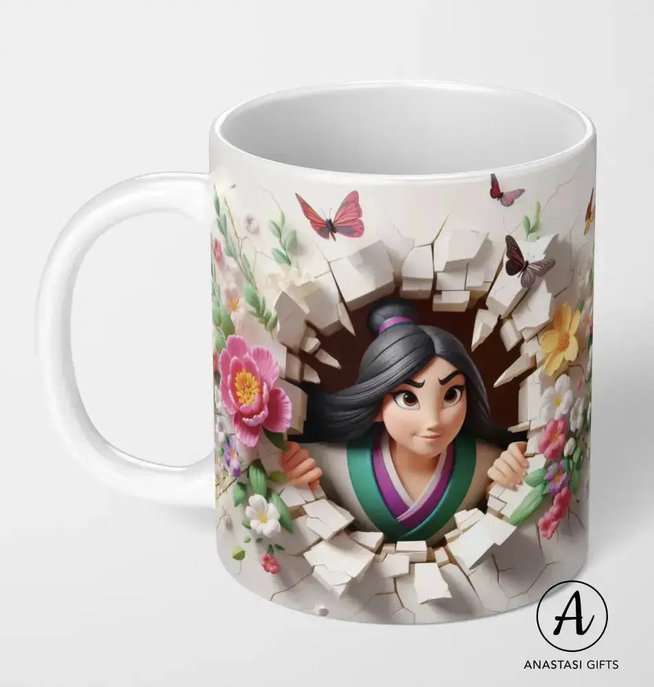 Mulan - Ceramic Mugs - Vibrant 3D Printed-Anastasi Gifts