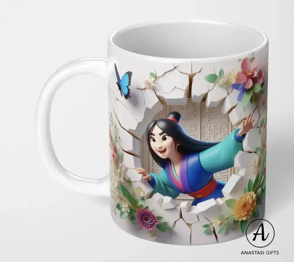 Mulan - Ceramic Mugs - Vibrant 3D Printed-Anastasi Gifts