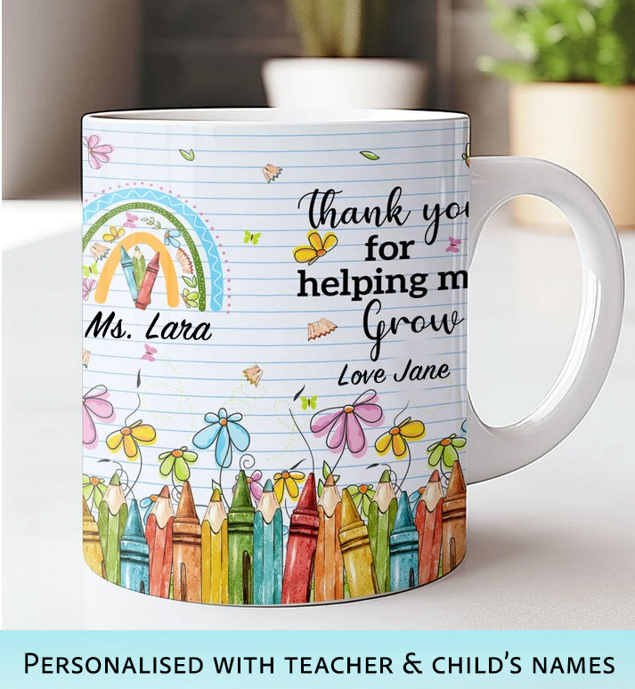 Personalised Teacher Mug - Thank You-Anastasi Gifts