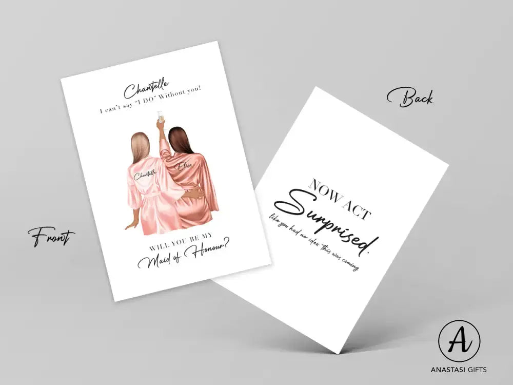Will You Be My Bridesmaid or Maid of Honour Proposal Cards-Anastasi Gifts