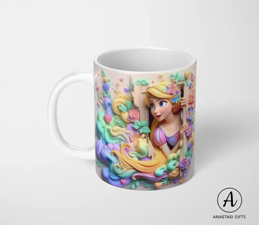 Rapunzel - Ceramic Mugs - Vibrant 3D Printed-Anastasi Gifts