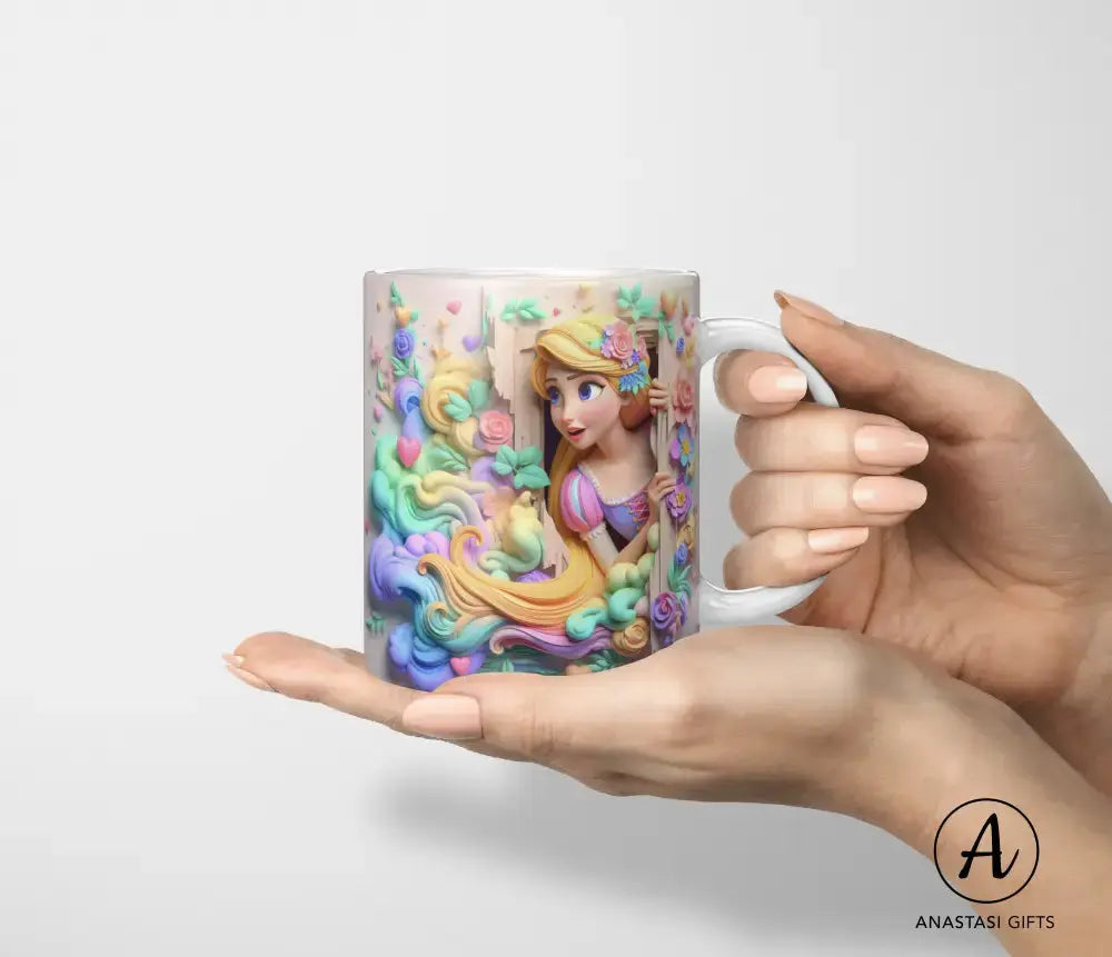 Rapunzel - Ceramic Mugs - Vibrant 3D Printed-Anastasi Gifts