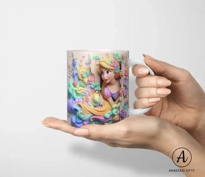 Rapunzel - Ceramic Mugs - Vibrant 3D Printed-Anastasi Gifts