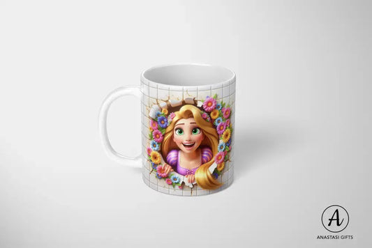 Rapunzel (Tangled) - Ceramic Mugs - Vibrant 3D Printed-Anastasi Gifts
