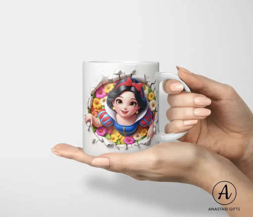 Snow White - Ceramic Mugs - Vibrant 3D Printed-Anastasi Gifts