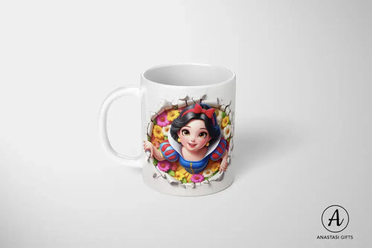Snow White - Ceramic Mugs - Vibrant 3D Printed-Anastasi Gifts