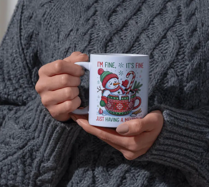 Christmas Mug - I'm Fine, It's Fine-Anastasi Gifts
