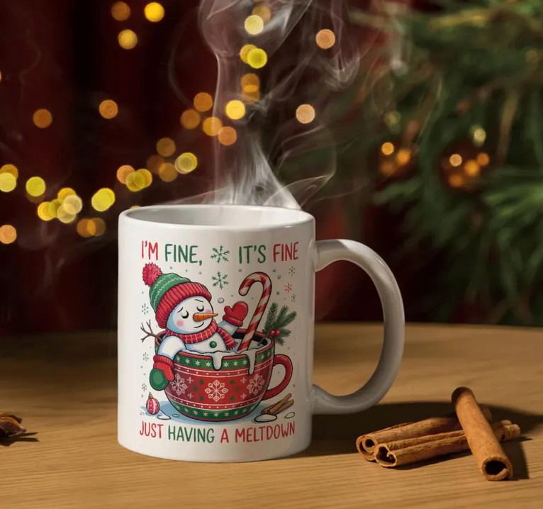 Christmas Mug - I'm Fine, It's Fine-Anastasi Gifts