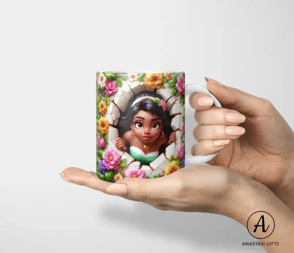 Tiana (The Princess & the Frog) - Ceramic Mugs - Vibrant 3D Printed-Anastasi Gifts