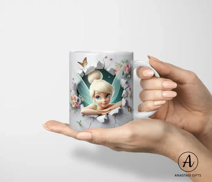 Tinkerbell Ceramic Mug - Vibrant 3D Printed Design-Anastasi Gifts