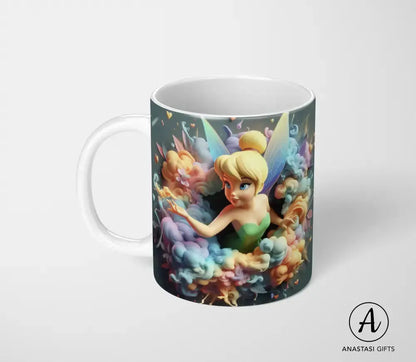 Tinkerbell Ceramic Mug - Vibrant 3D Printed Design-Anastasi Gifts