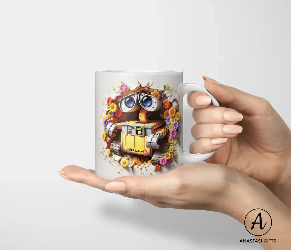 WALL-E - Ceramic Mugs - Vibrant 3D Printed-Anastasi Gifts