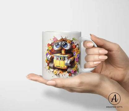 WALL-E - Ceramic Mugs - Vibrant 3D Printed-Anastasi Gifts